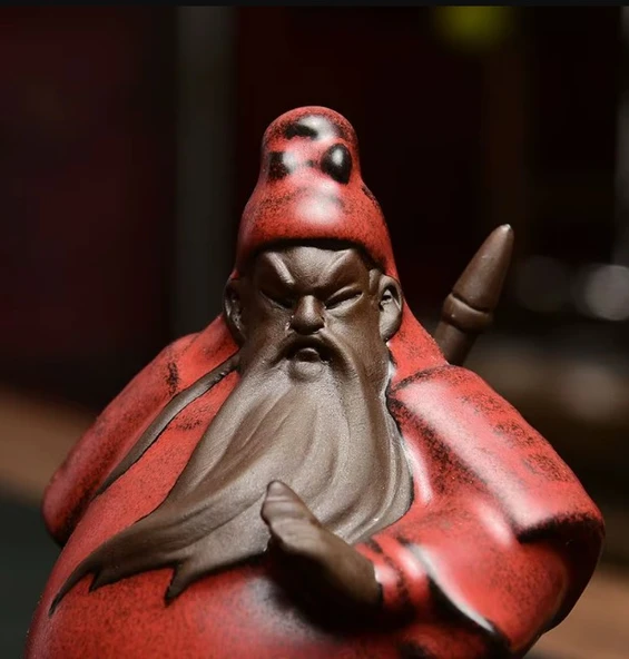 Guan Yu Seramik Çay Seremonisi Figürü - Resim 4