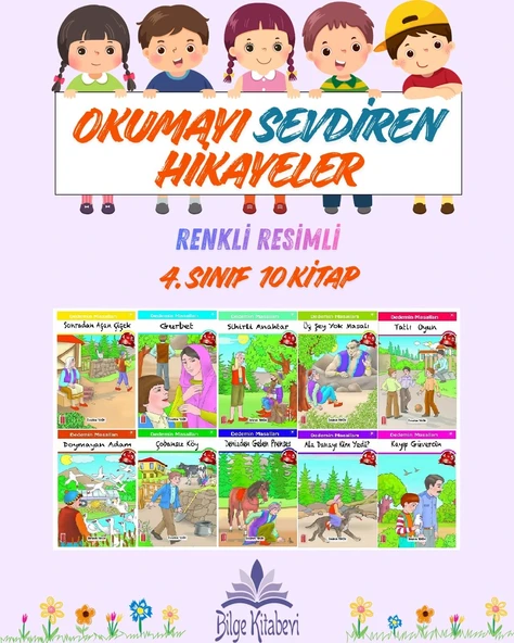 4.Sınıf Okumayı Sevdiren Renkli Resimli Hikayeler 6 - 10 Kitap ürün görseli 1