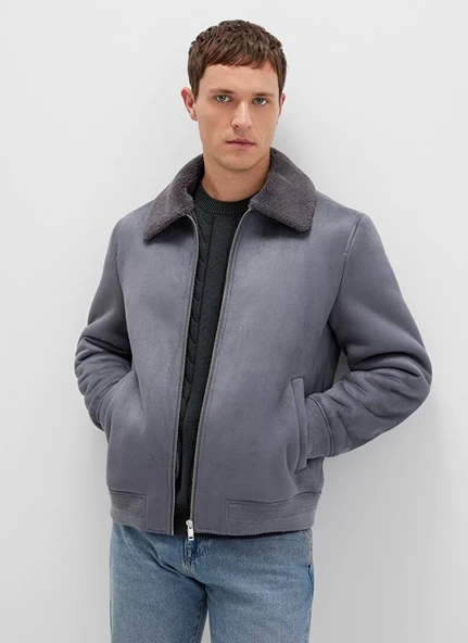 Mavi M0110450-80776 Suni Kürk Detaylı Suni Süet Ceket Erkek Ceket ürün görseli 1