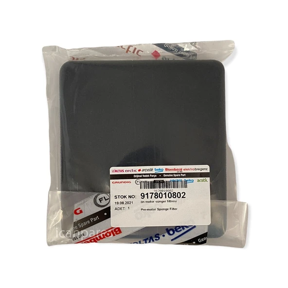 Arçelik İle Uyumlu 9178010802 Elektrikli Süpürge Ön Motor Sünger Filtresi - Resim 2