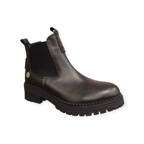 MAMMAMİA D25KB-1625 KISA TOPUK KAYMAZ CHELSİ DERİ KADIN BOT - Resim 2