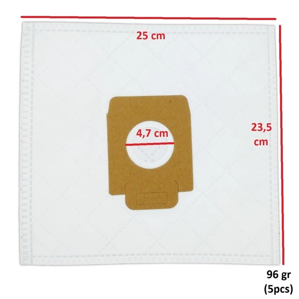 Nilfisk İle Uyumlu Extreme Complete Power P10 X 150 GM 200 Elektrikli Süpürge Toz Torbası 5 ADET - Resim 3