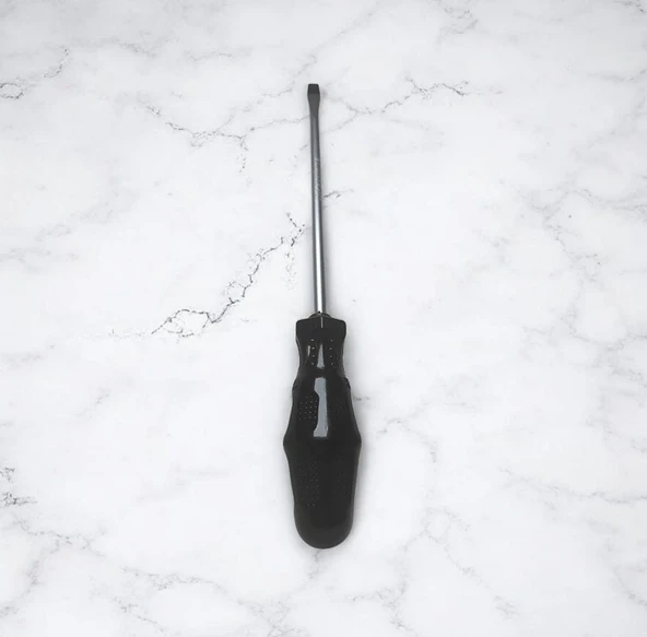 Tekli Tornavida Düz 5+125mm siyah renk mıknatıslı ürün görseli 1