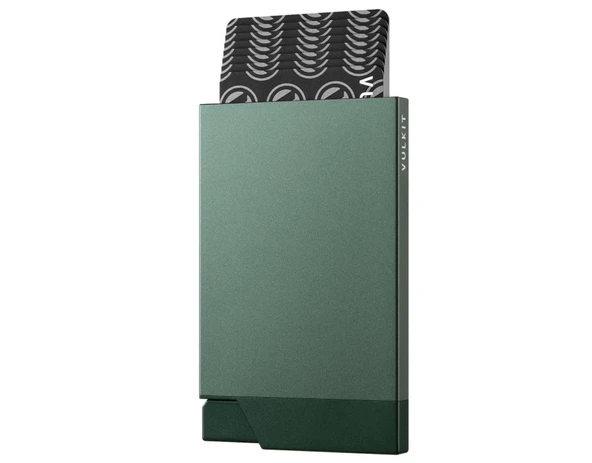 Volkit Rfid Korumalı Metal Kartlık Cüzdan (Yeşil-Siyah) ürün görseli