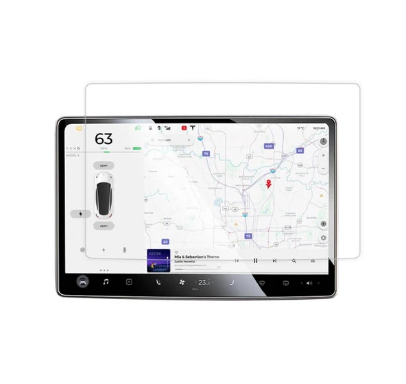 Tesla Model Y ve 3 Navigasyon Ekranı Koruma Filmi 9inç ürün görseli