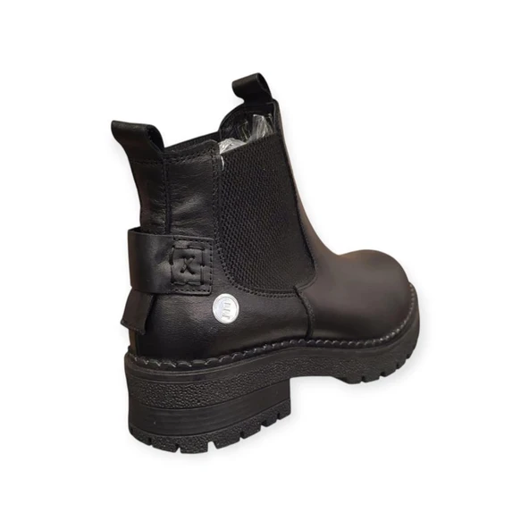 MAMMAMİA D25KB-1625 KISA TOPUK KAYMAZ CHELSİ DERİ KADIN BOT - Resim 4