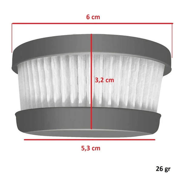 Black & Decker İle Uyumlu ORB4810 ORB48 ORB72 VFORB10 Elektrikli Süpürge Hepa Filtre - Resim 4