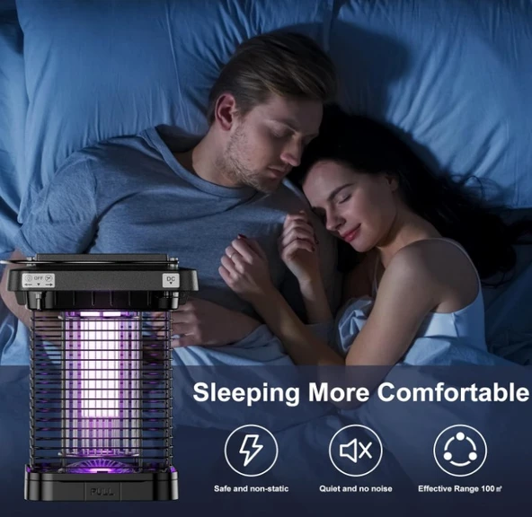 EM02 Güneş Enerjili Elektrikli Sinek Öldürücü IP65 - Resim 5