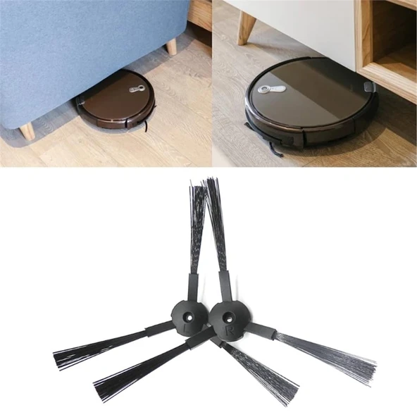 iLife İle Uyumlu A4 - A4S - A6 - T4 - V3 - V3+ - V3S Pro - V4 Robot Süpürge Yan Fırça 2'li Paket - Resim 4