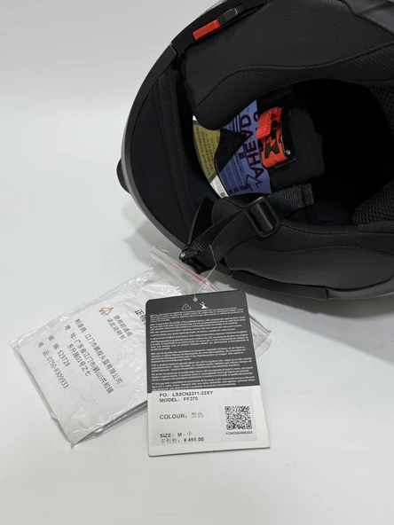 LS2 FF370 Çene Açılır Motosiklet Kaskı Siyah M Beden - Resim 6