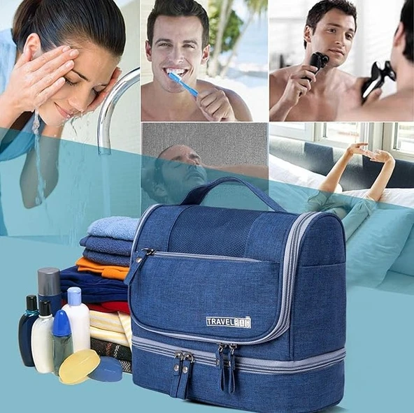 Fandare Kuru ve Islak Ayırma Kozmetik Seyahat Çantası - Resim 2