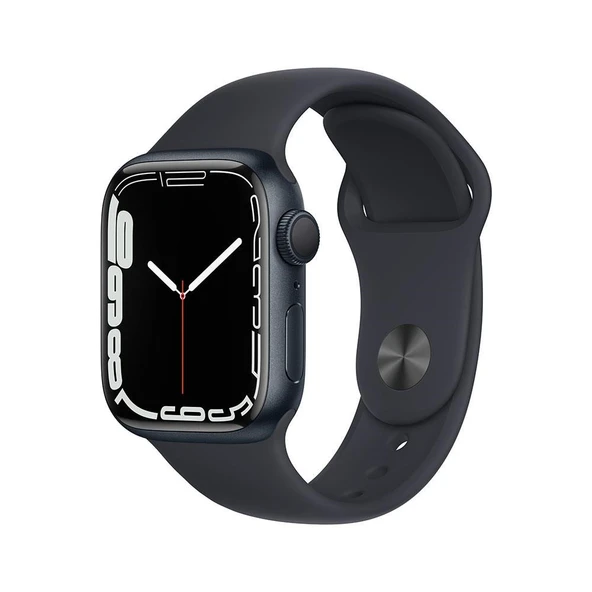 Apple Watch Series 7 Gps + Cellular, 45MM Midnight Aluminium Case With Midnight Sport Band - MKJP3TU/A (Teşhir Ürünüdür) - Resim 2