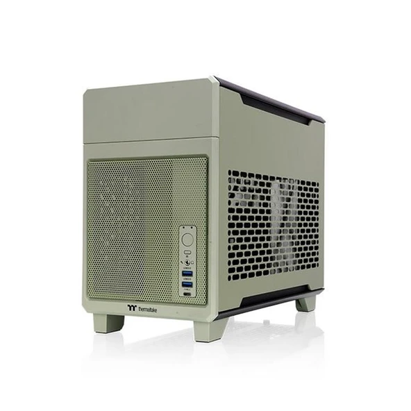 THERMALTAKE TR100 MATCHA GREEN DIJITAL EKRAN MINI-ITX PC KASASI YEŞİL - Resim 2