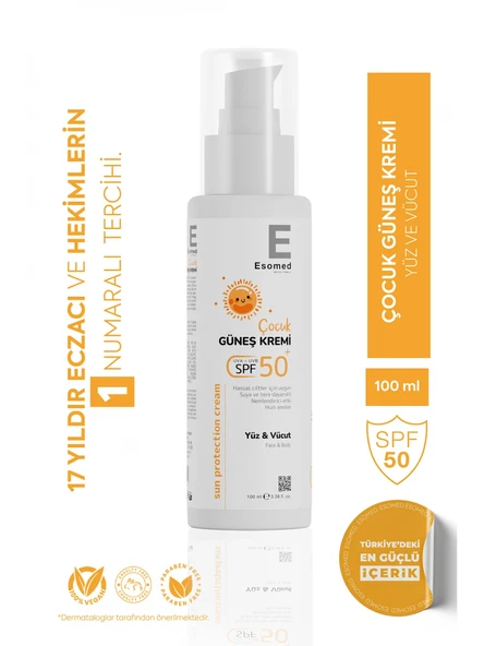 Esomed Çocuk Güneş Koruyucu Krem SPF50+ 100 ml ürün görseli