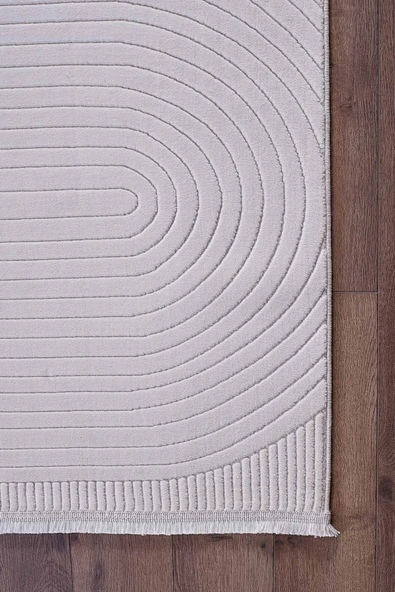 Gümüşsuyu Deco Avior 17447 Krem Dikdörtgen Geometrik Desenli Halı - Resim 2