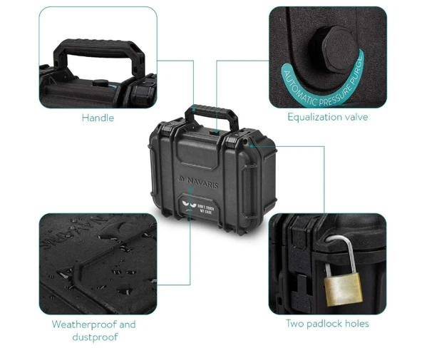 Navaris Özelleştirilebilir Hard Case Taşıma Çanta  23,5x19x11,2cm - Resim 3
