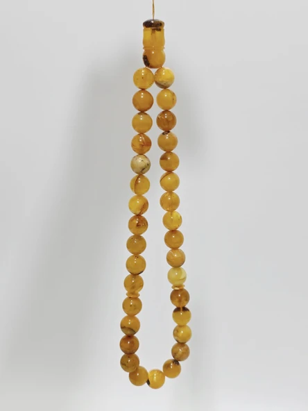 Doğal Kaya Damla Kehribar Tesbih 33lük 31,70 Gram - Resim 8