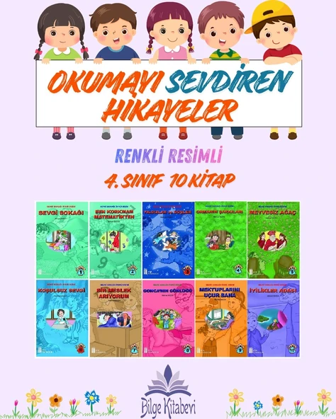 4.Sınıf Okumayı Sevdiren Renkli Resimli Hikayeler 7 - 10 Kitap ürün görseli 1