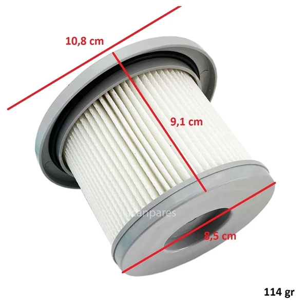 Philips İle Uyumlu FC 8710 - 8724 8712 8716 8720 8722 Elektrikli Süpürge Silindir Hepa Filtre - Resim 5