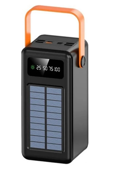 Polygold PW-2080 80000 mAh Solar Powerbank | Dahili 4 Kablolu Hızlı Şarj Cihazı | LED Işıklı Dijital Ekranlı Taşınabilir ürün görseli 1