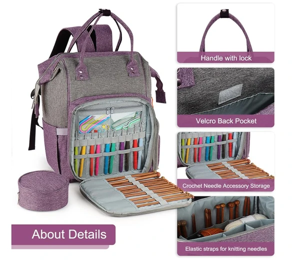 Çok Amaçlı Organizer Örgü Çantası - Resim 5