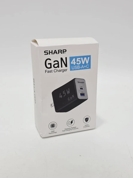 Sharp GaN Usb A ve Usb C Şarj Adaptörü 45W - Resim 5