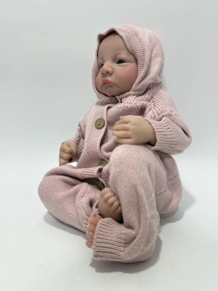 Gerçekçi Vinil Yenidoğan Reborn Oyuncak Bebek 46cm - Resim 8