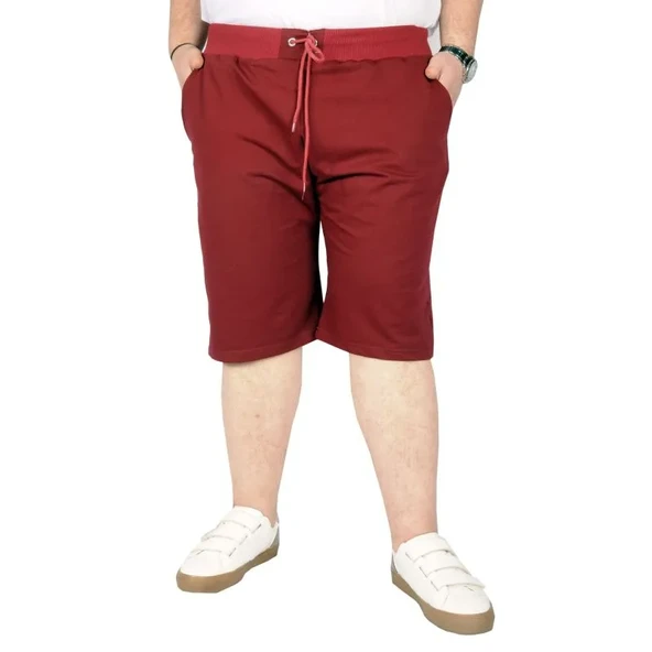 Büyük Beden Erkek Kapri Straight Basic 20500 Bordo ürün görseli 1