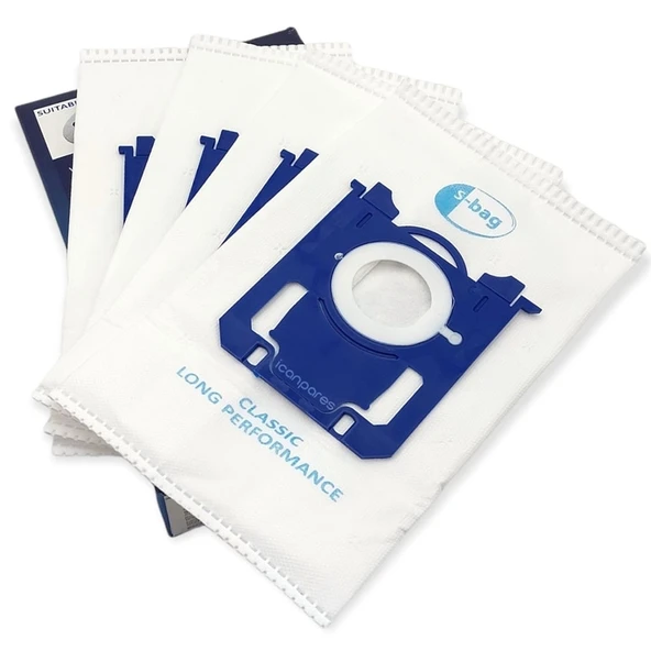 Philips İle Uyumlu FC 9170 Performer 8134 Easy Life HR 8368 8399 Elektrikli Süpürge 4lü Toz Torbası Sbag - Resim 5