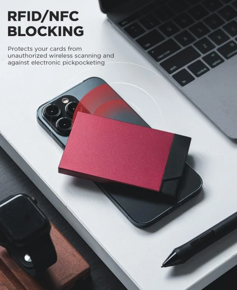 Volkit Rfid Korumalı Metal Kartlık Cüzdan - Resim 3