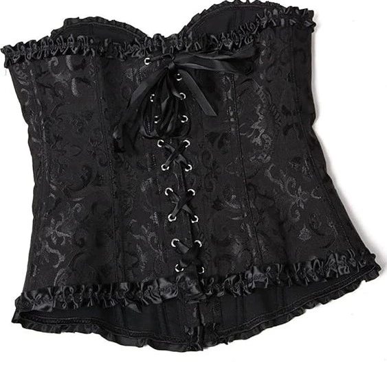 Çiçek Dantelli Göğüs Üstü Bel İnceltici Büstiyer S Beden - Resim 4