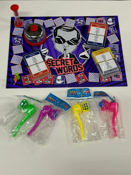 Ks Secret Words Büyük Boy Yasak Kelimeler ve 4 Adet Nostaljik Üflemeli Top Saksafon Top - Resim 5