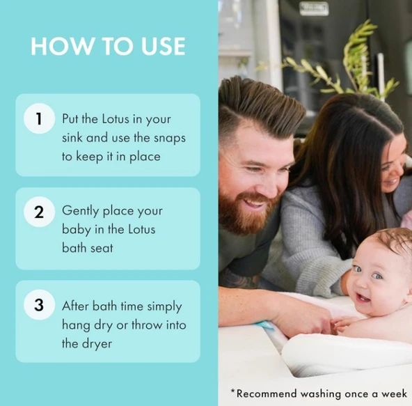 Blooming Bath Lotus Yumuşak Çiçek Tasarım Bebek Banyo Koltuğu - Resim 6