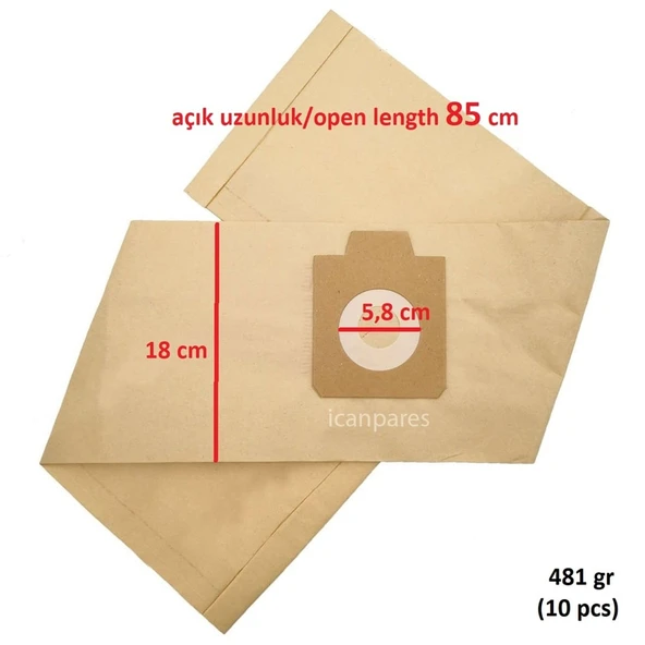 Nilfisk İle Uyumlu DP 9000 GD 930 UZ 920 UZ 925 VP 930 Z 990 Elektrikli Süpürge Kağıt Toz Torbası 1 ADET - Resim 2