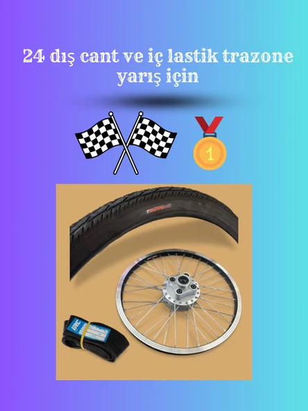 24 Jant Dış Lastik + İç Lastik Seti – Trazone Yarış Tipi ürün görseli 1