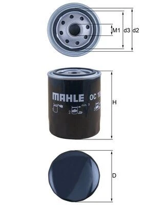 MAHLE OC105 YAĞ FİLTRESİ T4 AAF-ACU-AEN-AEU 90-03 - LT28-35 - LT40-55 82-96 - VOLVO 740-940-960 074115561-075115561-1328162 ürün görseli 1