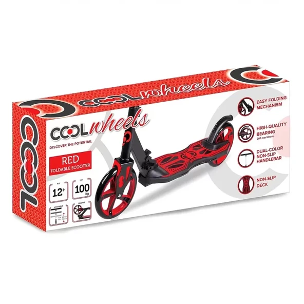 Cool Wheels Scooter Kırmızı - Resim 3