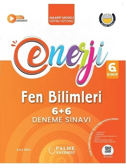 PALME 6.SINIF ENERJİ 6+6 FEN BİLİMLERİ DENEME SINAVI *YENİ* ürün görseli