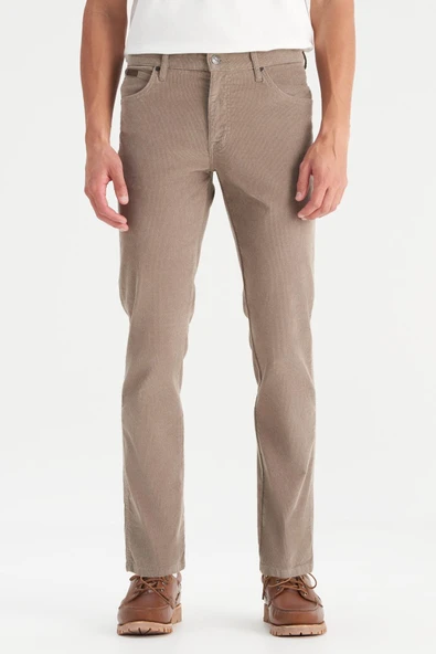 Erkek Texas Slim Kadife Pantolon Brown Brown 38 32 - Resim 2