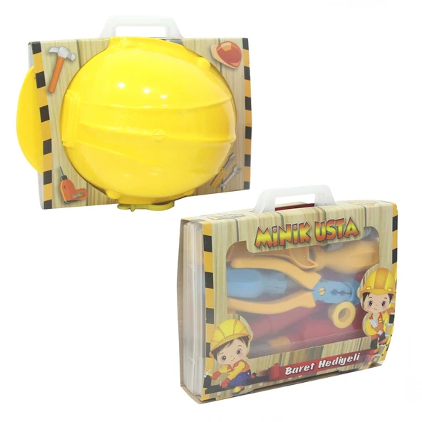 Minik Usta Çantalı Baretli Tamir Seti - Resim 4