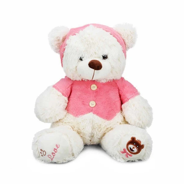 Sunman Puffy Friends T-Shirtlü Sevimli Peluş Ayı 43 cm - Resim 2