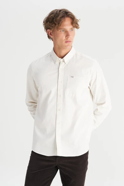 Erkek Tek Cepli Gömlek Beige Beige XL ürün görseli 1