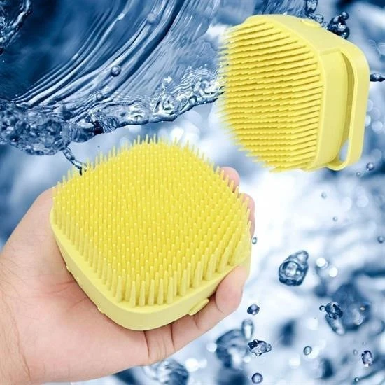 BUFFER® Yumuşak Silikon Malzemeli Esnek Jel Hazneli Masaj Fonksiyonlu Etkili Banyo Duş Kese Lifi - Resim 6