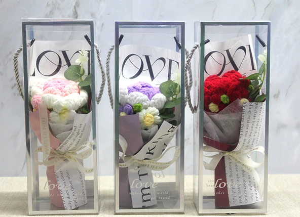 Tekli El Örgüsü Gül Buketi ürün görseli