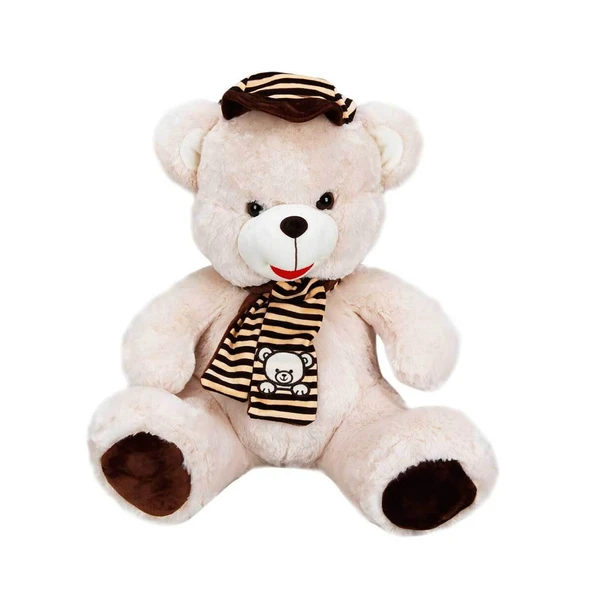 Şapkalı Atkılı Peluş Ayı 50 cm - Resim 4