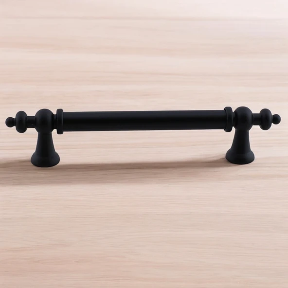 Mobilya Mutfak Çekmece Dolap Dolabı Kulbu Kulpu Kulpları (96 mm - 9.6 cm) Mat Siyah Metal - Resim 3