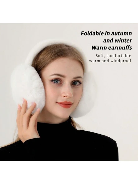 SOĞUKTAN KORUYUCU SOFT PELUŞ KATLANABİLİR KULAK KORUYUCU KULAKLIK ürün görseli 1