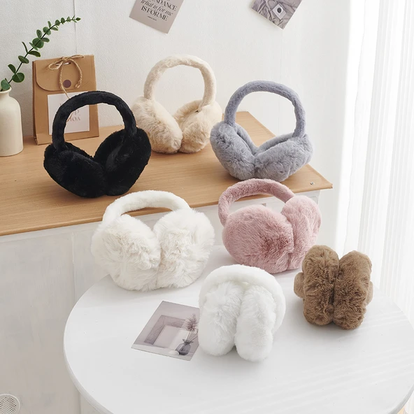 SOĞUKTAN KORUYUCU SOFT PELUŞ KATLANABİLİR KULAK KORUYUCU KULAKLIK - Resim 8