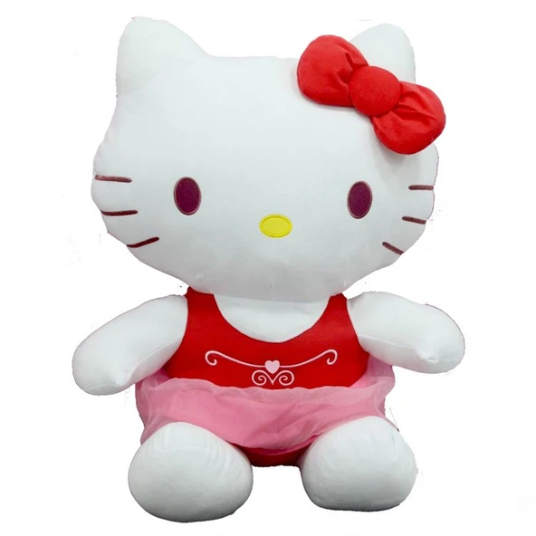 Sunman Peluş Hello Kitty Elbiseli Kurdeleli 50Cm - Resim 2