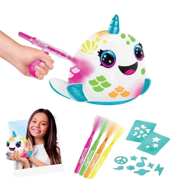 Airbrush Peluş Neon Boyama Seti - Resim 3